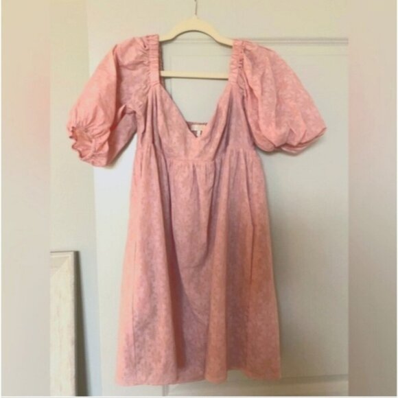 Revolve Wayf Puff Sleeve Babydoll Coquette Dress S - Picture 3 of 3